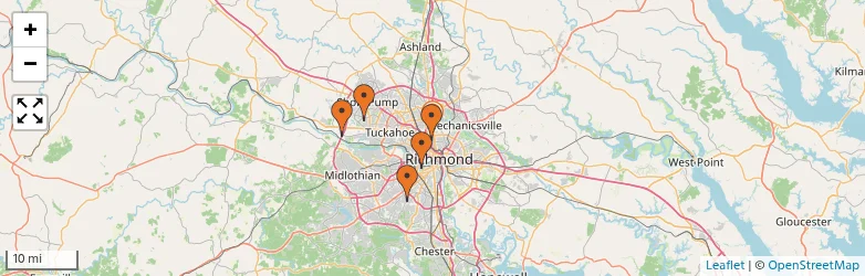 Related schools map