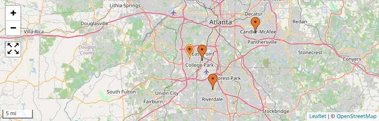 Related schools map