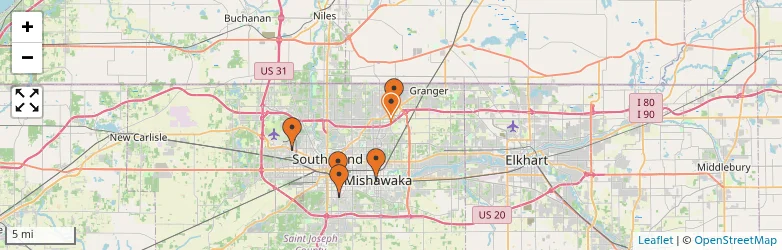 Related schools map