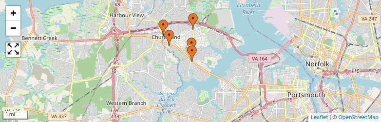 Related schools map