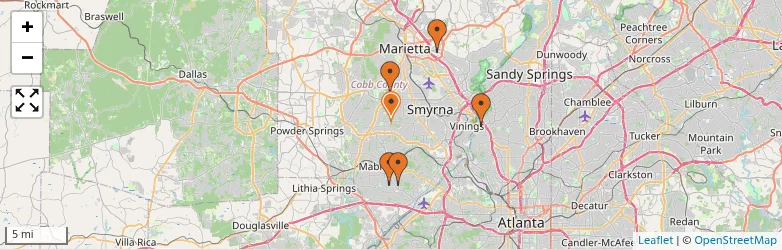 Related schools map