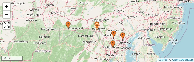 Related schools map