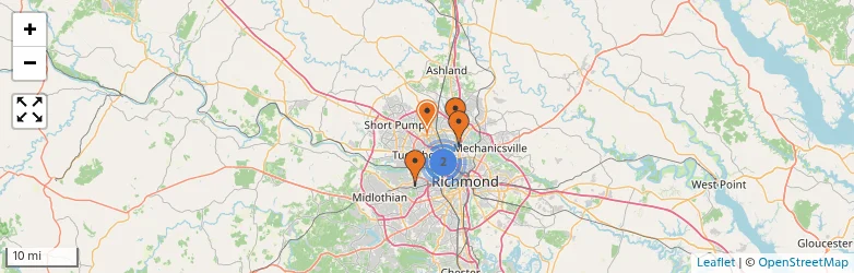 Related schools map