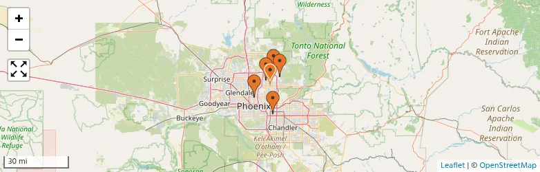 Related schools map