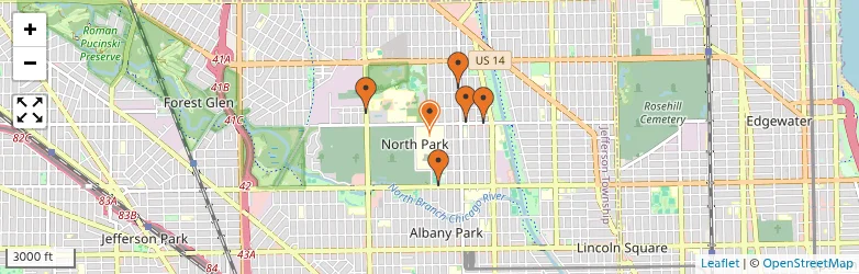 Related schools map