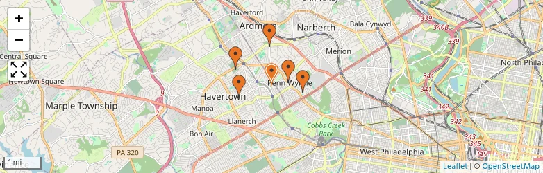 Related schools map