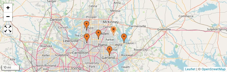 Related schools map