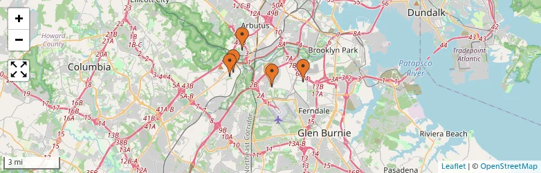 Related schools map