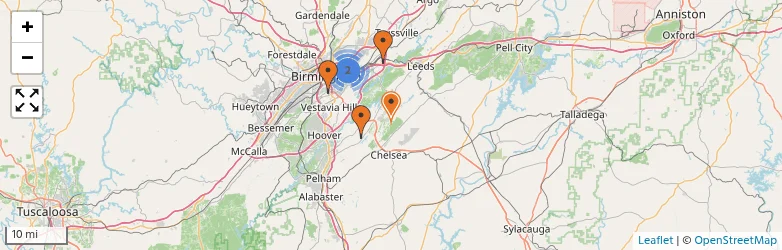 Related schools map