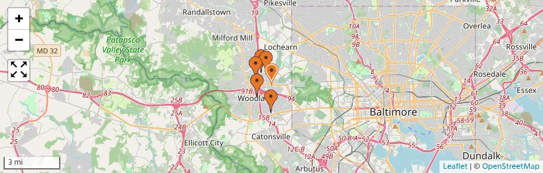 Related schools map