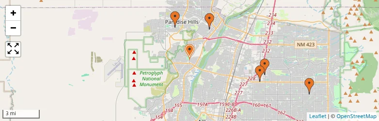 Related schools map