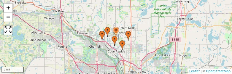 Related schools map