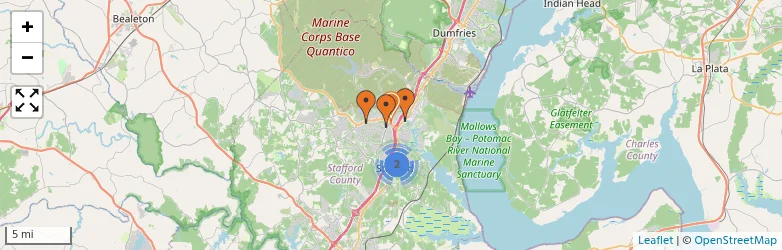 Related schools map