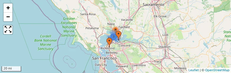 Related schools map
