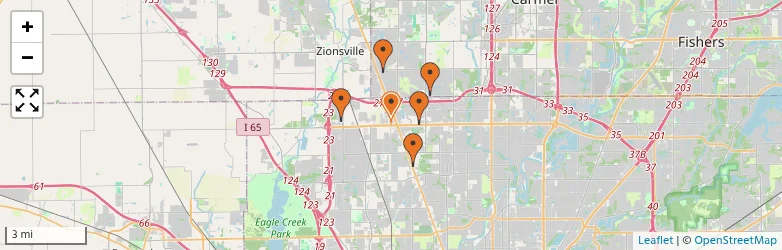 Related schools map