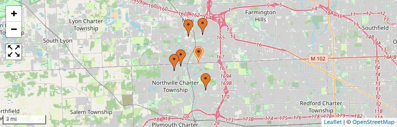 Related schools map