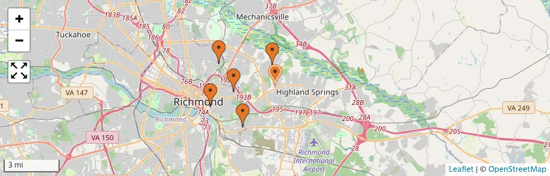 Related schools map