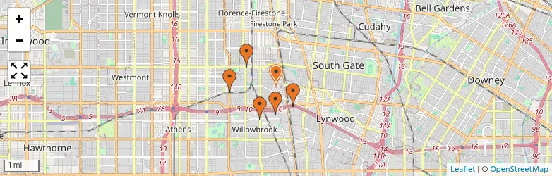 Related schools map