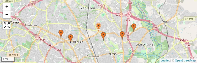 Related schools map