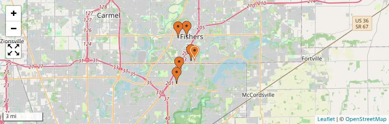 Related schools map