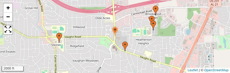 Related schools map