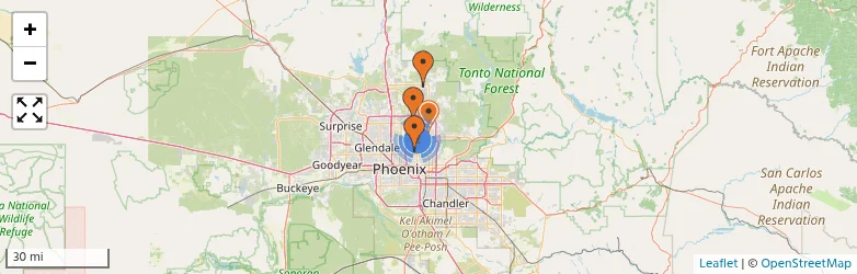 Related schools map