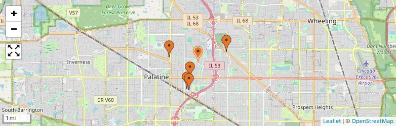 Related schools map