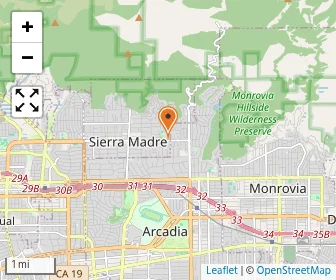 Map of Sierra Madre Community Nursery School