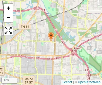 Map of Macon Road Baptist School Memphis Campus