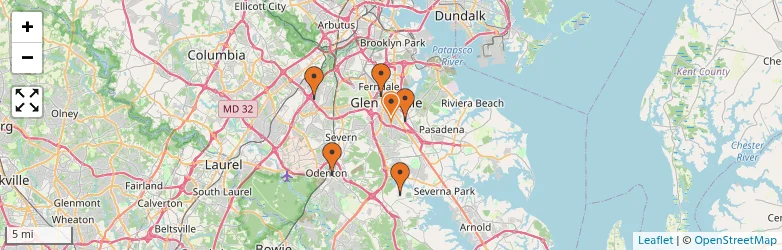 Related schools map