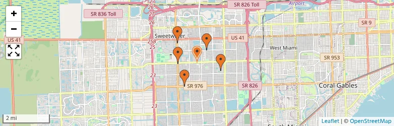 Related schools map