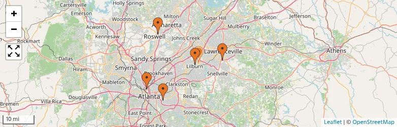 Related schools map