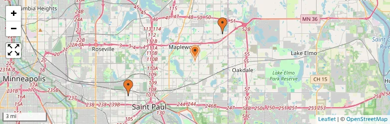 Related schools map