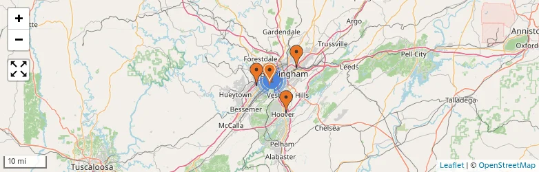 Related schools map