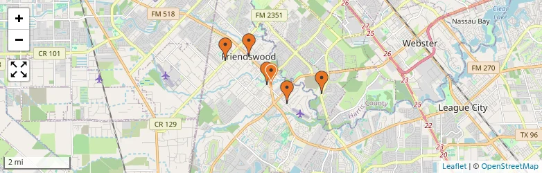 Related schools map
