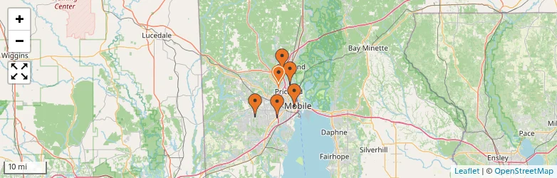 Related schools map