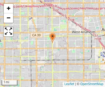 Map of Anaheim Magnolia Christian School