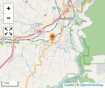 Map of United Auburn Indian Community Tribal School