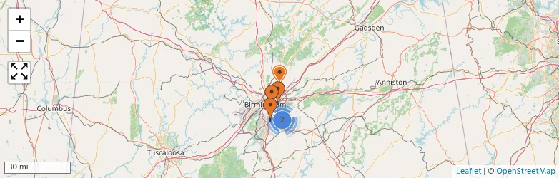 Related schools map