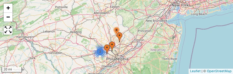 Related schools map