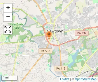 Map of Ymca Of Bucks County Of New Town