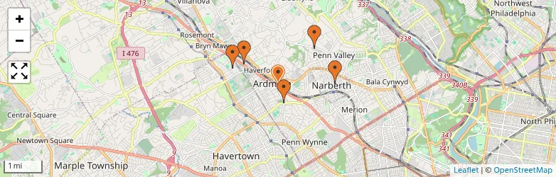 Related schools map