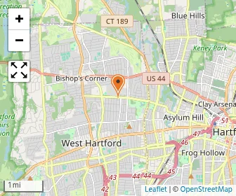 Map of Gengras Center/univ Of St. Joseph