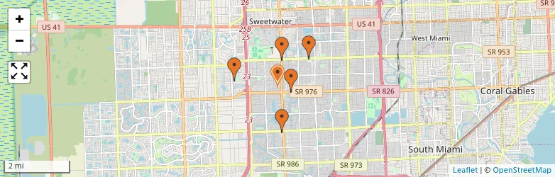 Related schools map