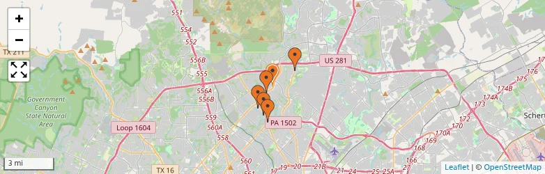 Related schools map
