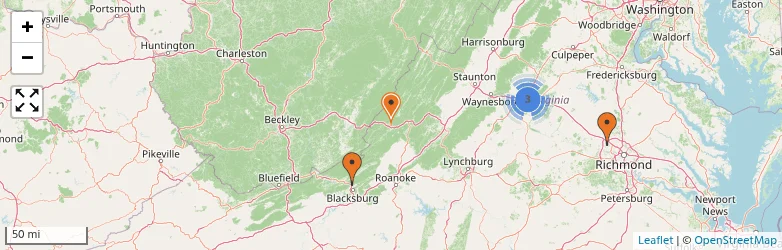 Related schools map