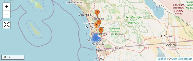Related schools map