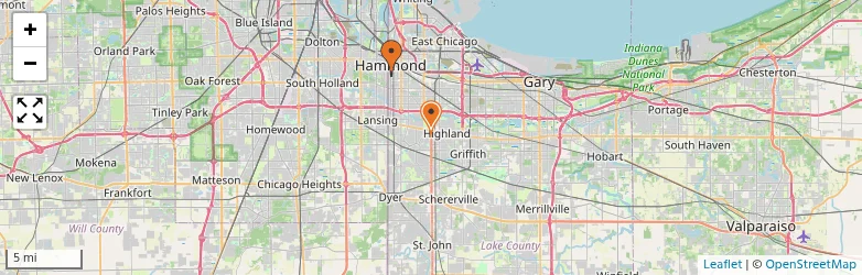 Related schools map