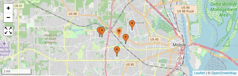 Related schools map