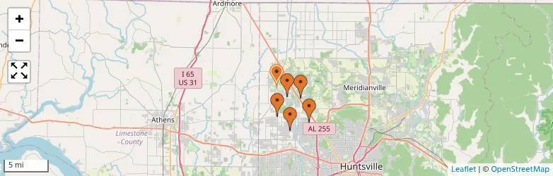 Related schools map